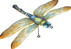 Libellule en métal multicolore Riviera décor A petit modèle - 26 cm