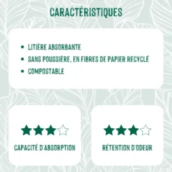 Litière en papier recyclé non-agglomérante pour chat et rongeur Paper Pure - 10 L
