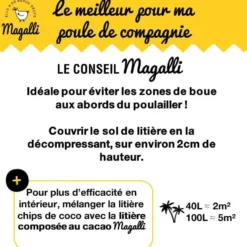 Litière et couvre-sol chips de coco Magalli 40 L