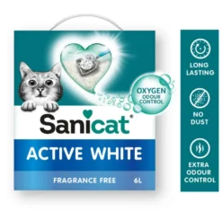 Litière pour chat Sanicat Active White – 10 L