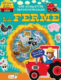 Livre de gommettes repositionnables "La ferme" aux Éditions Grenouille