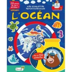 Livre de gommettes repositionnables "L’océan" aux Éditions Grenouille