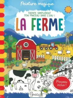 Livre peinture magique "La ferme" aux Éditions Grenouille