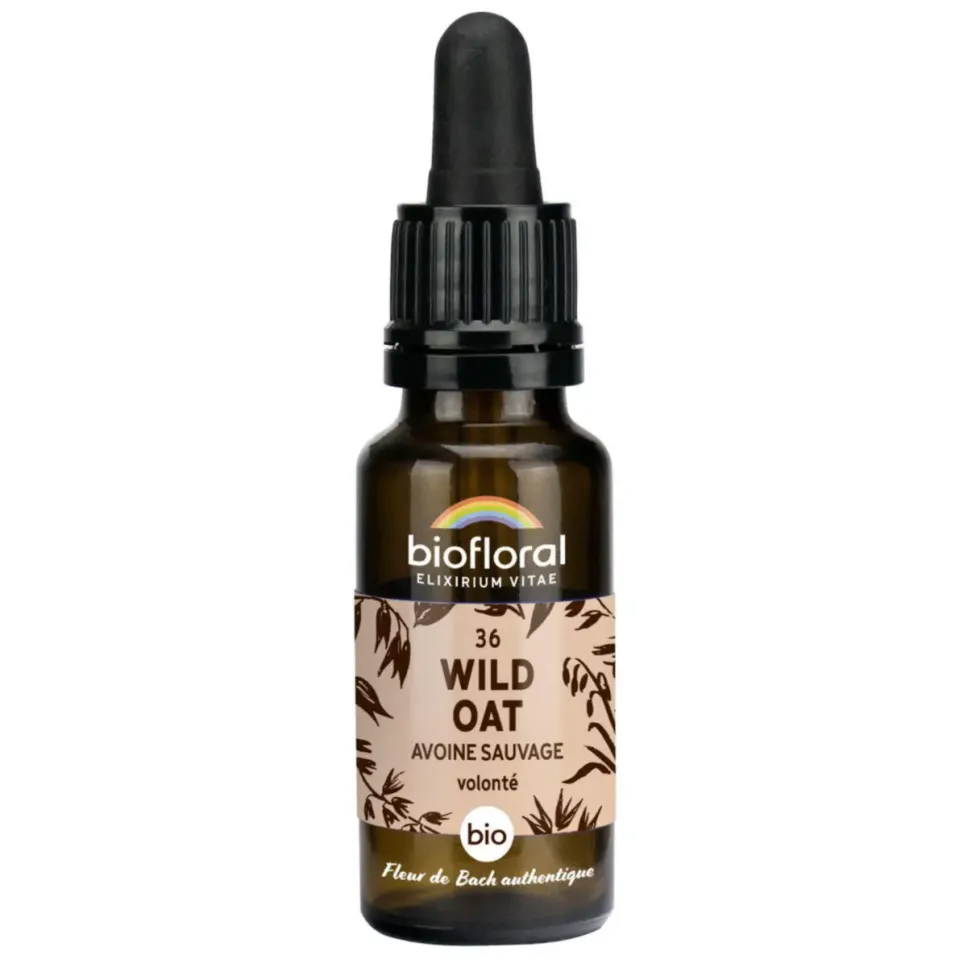 Élixir n°36 Biofloral d’avoine sauvage en flacon de 20 ml