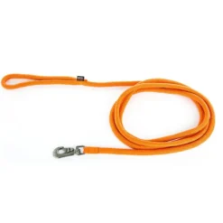 Longe ronde pour chien coloris orange 1,3 cm x 3 m