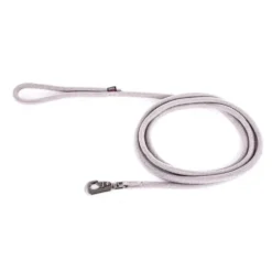 Longe ronde pour chien coloris gris 1,3 cm x 3 m