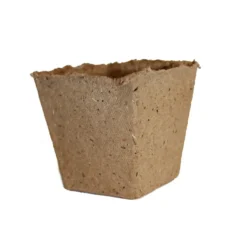 Lot de 20 godets carrés biodégradables - 8 x 8 cm