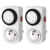 Lot de 2 mini programmateurs mécaniques journalier coloris blanc