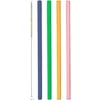 Lot de 4 pailles avec la brosse en verre coloris multicolore
