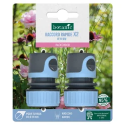 Lot de 2 raccords rapides botanic® pour tuyaux Ø 19 mm