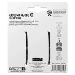 Lot de 2 raccords rapides botanic® pour tuyaux Ø 12,5 / 15 mm
