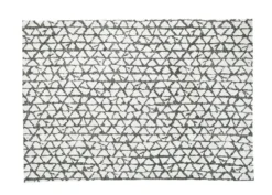 Lot de 2 sets de table décor triangles coloris noir en coton - 35 x 50 cm