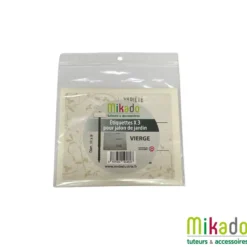 Lot de 3 étiquettes vierges pour plantes coloris blanc en plastique - 12 x 1 x 14 cm