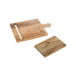 Lutrin en bois de manguier naturel décor tomate gravée - 33 x 25 x 16 cm