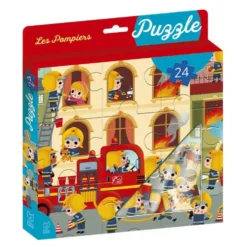 Ma boîte à puzzle 24 pièces “les pompiers” Editions Lito