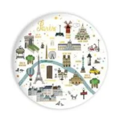 Magnet Plan de Paris Cartes d'Art - Ø 5,6 cm