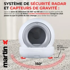 Maison de toilette automatique pour chat coloris blanc Martin Sellier - 65 litres