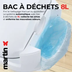 Maison de toilette automatique pour chat coloris blanc Martin Sellier - 65 litres