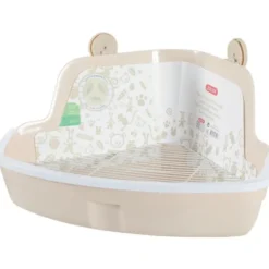 Maison de toilette d'angle pour les rongeurs coloris beige Zolux – 33 x 42 x 20,5 cm