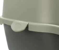 Maison de toilette pour chat coloris gris et vert avec couvercle recyclé Trixie Vico - 40 x 40 x 56 cm