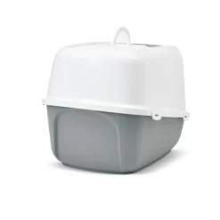 Maison de toilette pour chat Nestor Jumbo Gris 66,5x48,5x46,5 cm