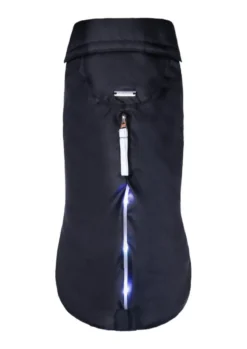 Manteau imperméable pour chien coloris noir Wouapy LED - Taille 60