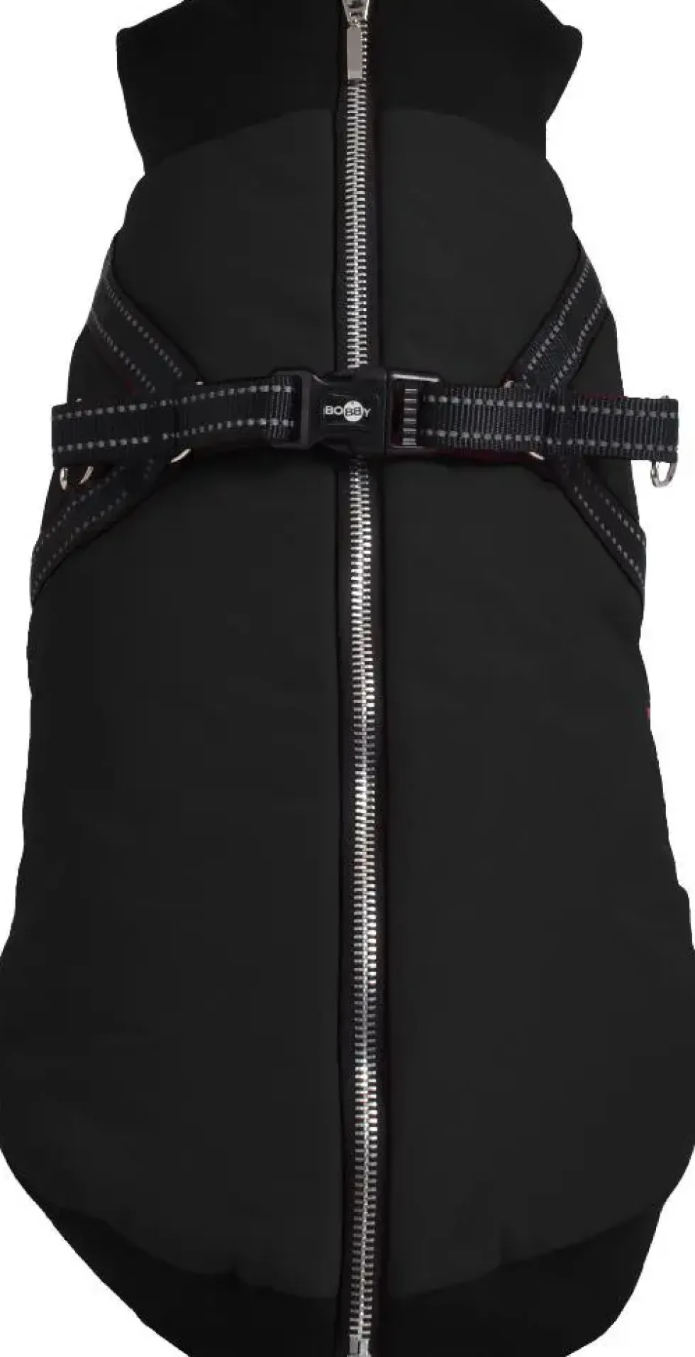 Manteau pour chien coloris noir avec harnais intégré Bobby Easy - Taille 42L