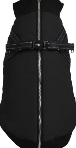 Manteau pour chien coloris noir avec harnais intégré Bobby Easy - Taille 32S