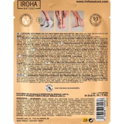 Masque réparateur pour les pieds à la pêche et au beurre de karité Iroha Nature