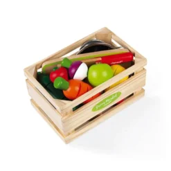 Maxi set fruits et légumes à découper en bois Juratoys