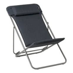 Maxi transat BeComfort coloris gris en titane Lafuma - 62 x 83 x 94 cm