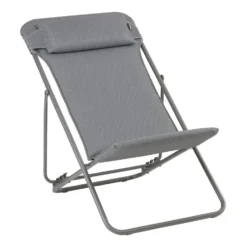 Maxi Transat BeComfort® tube titane silver Lafuma Mobilier - 62 x 83 x 94 cm