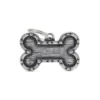Médaille bronx grand os pour chien décoration rivets en métal