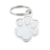 Médaille classic patte blanche pour chien en acier