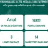 Médaille friends pour caniche blanc en métal