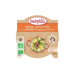 Menu du jour navet petits pois et canard à l’orange Babybio 260 g