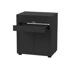 Meuble cuisine tiroir noir Le Marquier - L 80 x P 55 cm