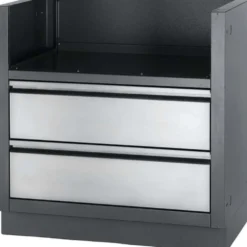 Meuble encastrable pour plancha coloris gris argent Napoleon