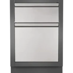 Meuble rangement 2 tiroirs coloris gris Napoleon