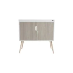 Meuble support pour cage Nevo ou Neo 80 mélaminé zebrano 78x50x77 cm