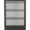 Meuble 3 tiroirs pour plancha coloris gris Napoleon