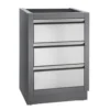 Meuble 2 tiroirs pour plancha coloris gris Napoleon