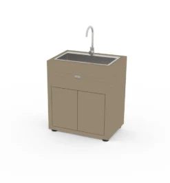 Meuble évier intégré taupe Le Marquier - L 80 x P 55 x H 128 cm