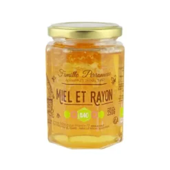 Miel acacia bio avec rayon Apidis - 350 g