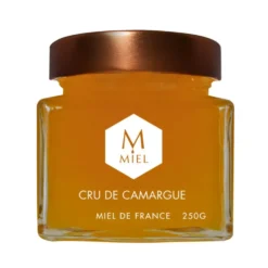 Miel cru de Camargue dans un pot en verre Hexagone - 250 g