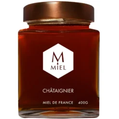 Miel de châtaignier dans un pot en verre Hexagone - 400 g