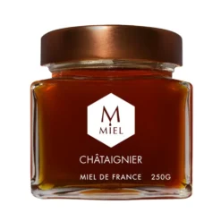 Miel de châtaignier dans un pot en verre Hexagone - 250 g