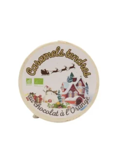 Mini boite bois caramel chocolat orange bio Maison Armorine - 40 g