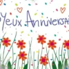 Mini carte "Joyeux anniversaire" - Éditions Titi Pinson - 9x6 cm