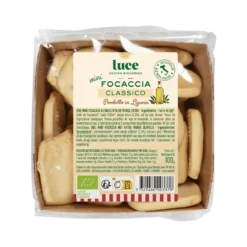 Mini focaccia origan & olives noires bio Luce - 100 g